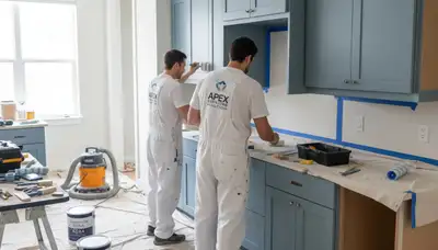 Cabinet painting in Harrisburg, PA for a durable, polished kitchen finish
