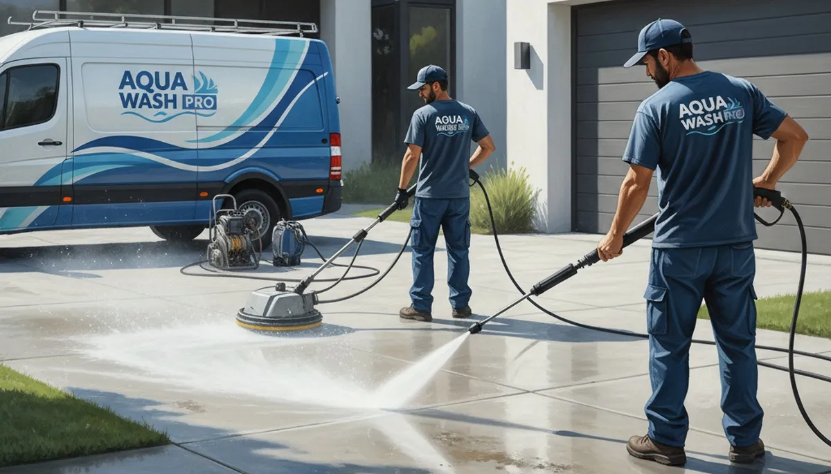 Concrete pressure cleaning service in Harrisburg, PA for driveways, patios, and walkways