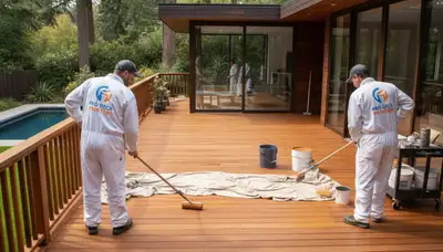 Deck painting service in Harrisburg, PA for durable outdoor wood protection and curb appeal