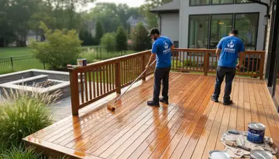 Deck sealing service in Harrisburg, PA to protect wood from weather, UV, and wear