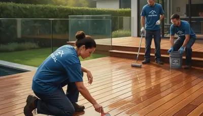 Deck sealing service in Harrisburg, PA for durable wood protection against weather and UV damage