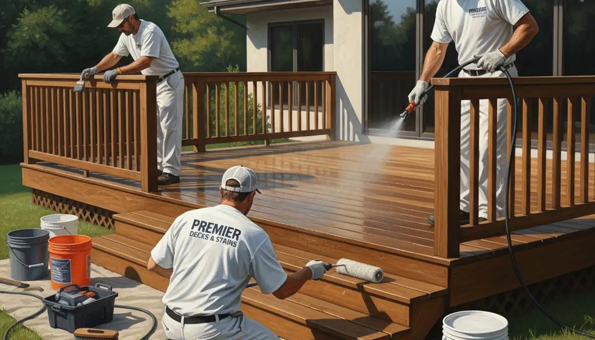 Deck sealing service in Harrisburg, PA to protect wood from weather, UV, and wear