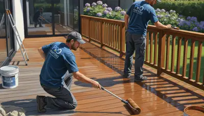 Deck staining service in Harrisburg, PA by Harrisburg Paint Pros for durable wood protection