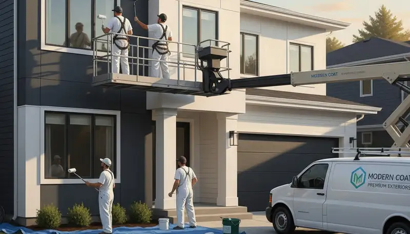 Exterior house painting in Harrisburg, PA by professional painters for lasting weather protection