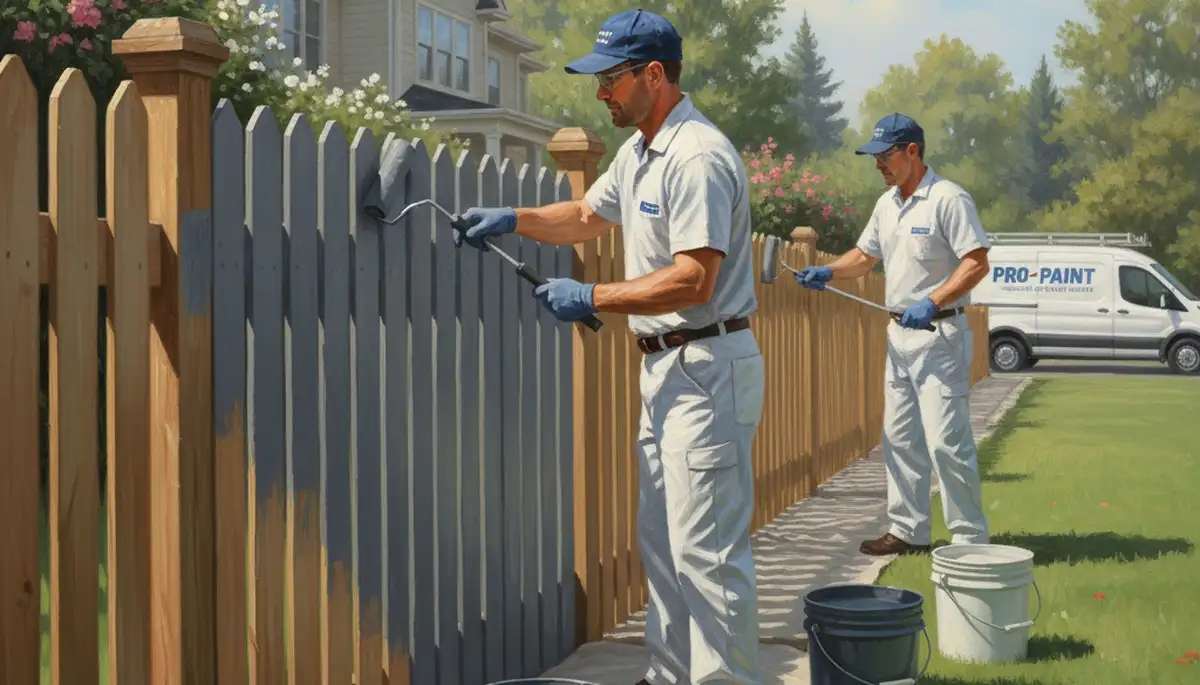 Fence painting service in Harrisburg, PA for curb appeal and weather protection