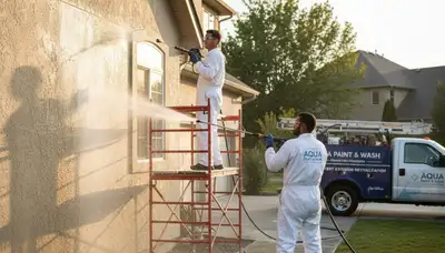Pressure cleaning service in Harrisburg, PA for siding, decks, and concrete on a local home