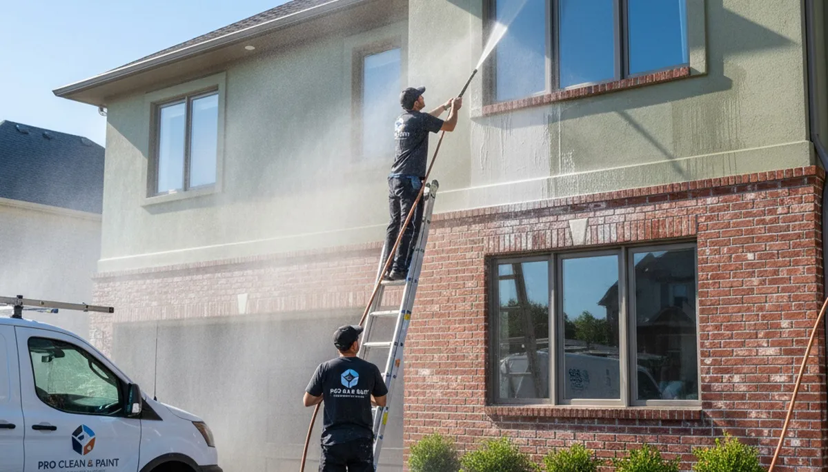 Pressure cleaning service in Harrisburg, PA for siding, decks, and concrete by Harrisburg Paint Pros
