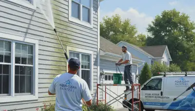 Vinyl siding pressure cleaning in Harrisburg, PA by Harrisburg Paint Pros for mold and mildew removal